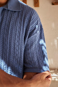 Blue Jacquard